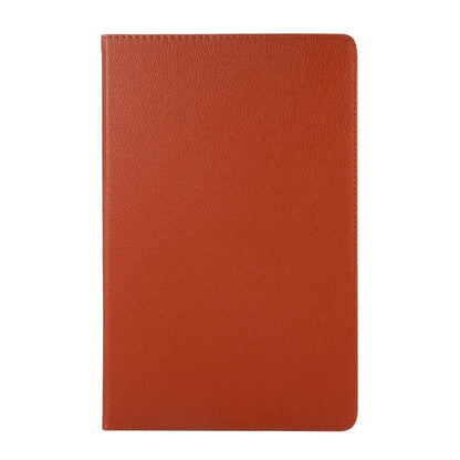 For Lenovo Tab M11 / Xiaoxin Pad 11 2024 360 Degree Rotation Litchi Texture Leather Tablet Case(Brown) - Lenovo by PMC Jewellery | Online Shopping South Africa | PMC Jewellery | Buy Now Pay Later Mobicred