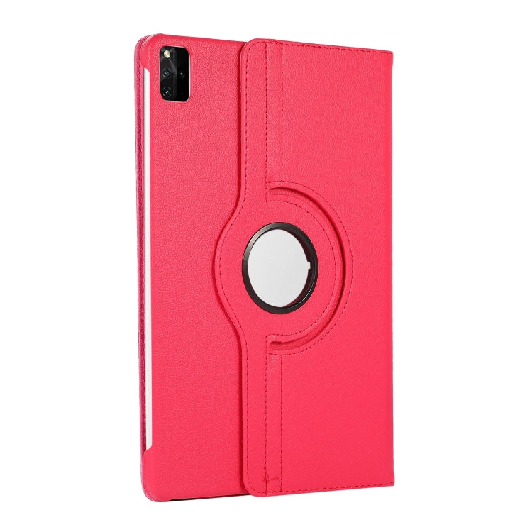 For Lenovo Tab M11 / Xiaoxin Pad 11 2024 360 Degree Rotation Litchi Texture Leather Tablet Case(Rose Red) - Lenovo by PMC Jewellery | Online Shopping South Africa | PMC Jewellery | Buy Now Pay Later Mobicred