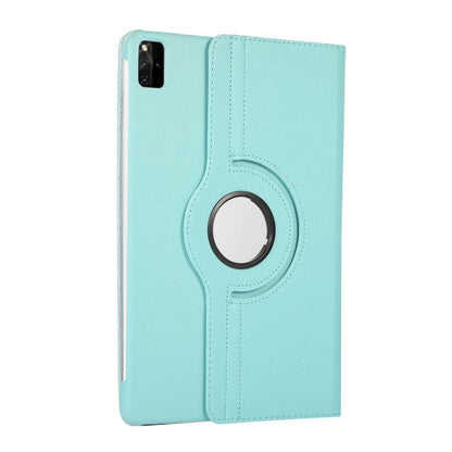 For Lenovo Tab M11 / Xiaoxin Pad 11 2024 360 Degree Rotation Litchi Texture Leather Tablet Case(Light Blue) - Lenovo by PMC Jewellery | Online Shopping South Africa | PMC Jewellery | Buy Now Pay Later Mobicred