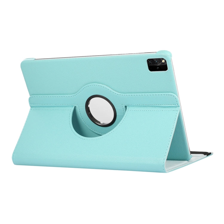 For Lenovo Tab M11 / Xiaoxin Pad 11 2024 360 Degree Rotation Litchi Texture Leather Tablet Case(Light Blue) - Lenovo by PMC Jewellery | Online Shopping South Africa | PMC Jewellery | Buy Now Pay Later Mobicred