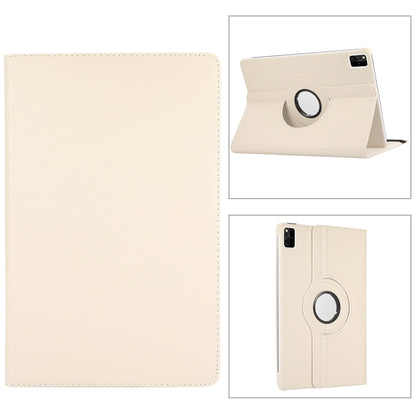 For Lenovo Tab M11 / Xiaoxin Pad 11 2024 360 Degree Rotation Litchi Texture Leather Tablet Case(White) - Lenovo by PMC Jewellery | Online Shopping South Africa | PMC Jewellery | Buy Now Pay Later Mobicred