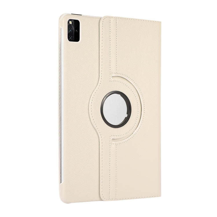 For Lenovo Tab M11 / Xiaoxin Pad 11 2024 360 Degree Rotation Litchi Texture Leather Tablet Case(White)