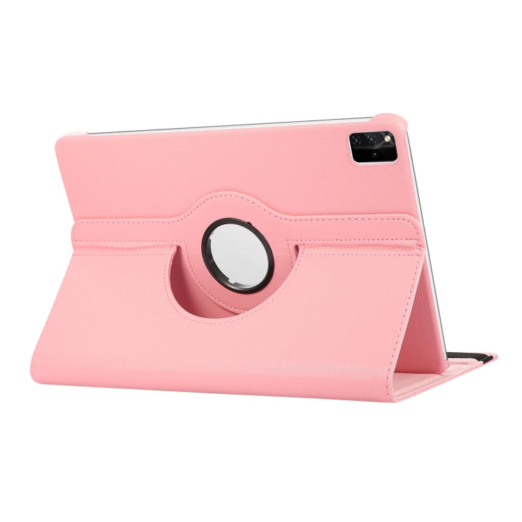For Lenovo Tab M11 / Xiaoxin Pad 11 2024 360 Degree Rotation Litchi Texture Leather Tablet Case(Pink)