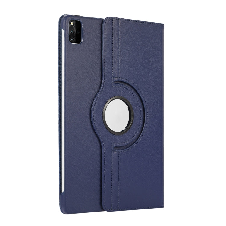 For Lenovo Tab M11 / Xiaoxin Pad 11 2024 360 Degree Rotation Litchi Texture Leather Tablet Case(Dark Blue) - Lenovo by PMC Jewellery | Online Shopping South Africa | PMC Jewellery | Buy Now Pay Later Mobicred