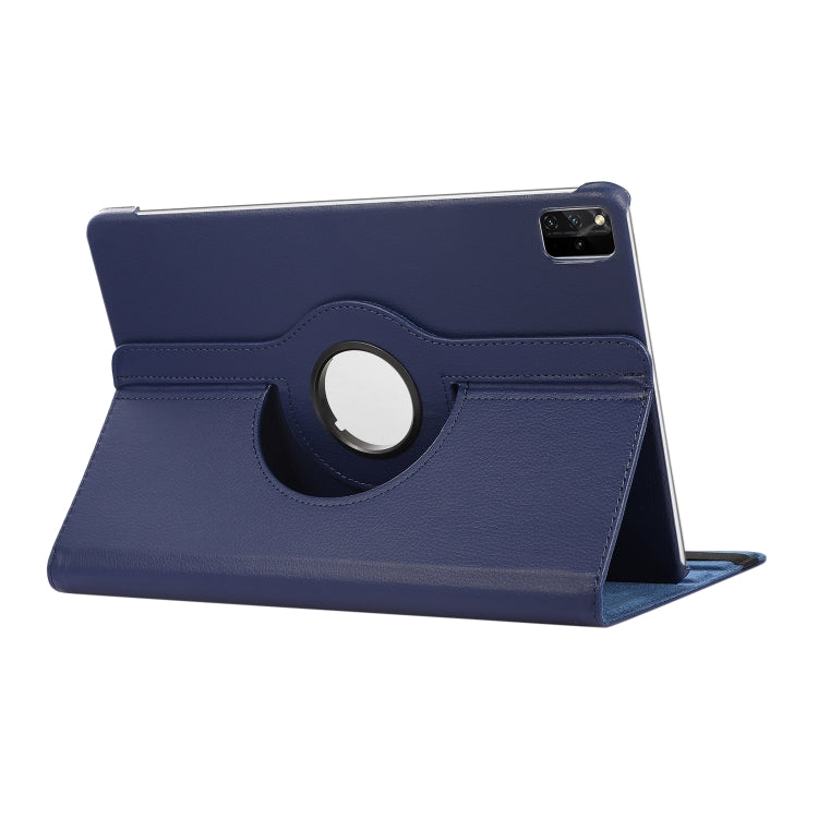 For Lenovo Tab M11 / Xiaoxin Pad 11 2024 360 Degree Rotation Litchi Texture Leather Tablet Case(Dark Blue) - Lenovo by PMC Jewellery | Online Shopping South Africa | PMC Jewellery | Buy Now Pay Later Mobicred