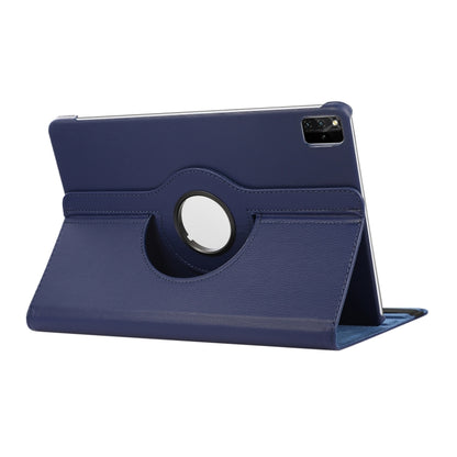 For Lenovo Tab M11 / Xiaoxin Pad 11 2024 360 Degree Rotation Litchi Texture Leather Tablet Case(Dark Blue) - Lenovo by PMC Jewellery | Online Shopping South Africa | PMC Jewellery | Buy Now Pay Later Mobicred