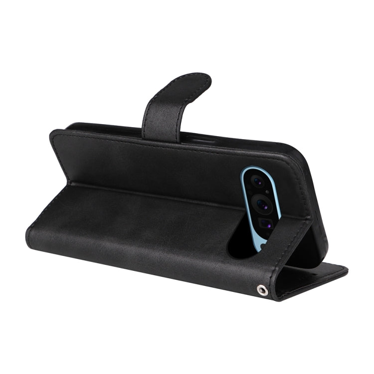 For Google Pixel 9 Classic Calf Texture Flip Leather Phone Case(Black) - Google Cases by PMC TechLife | Online Shopping South Africa | PMC TechLife | Buy Now Pay Later Mobicred