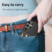 For Samsung Galaxy S24 Ultra DF-09 Crossbody Litchi texture Card Bag Design PU Phone Case(Black)