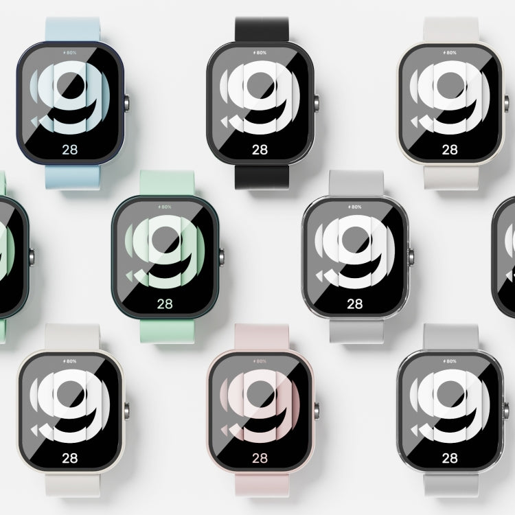 For Redmi Watch 4 PC + Tempered Glass Integrated Watch Protective Case(Black) - Watch Cases by PMC TechLife | Online Shopping South Africa | PMC TechLife