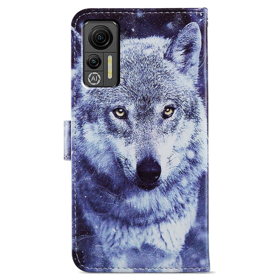 For Ulefone Note 14 Painted Pattern Horizontal Flip Leather Phone Case(White Wolf)
