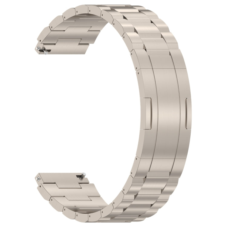For Huawei Watch GT4 / GT3 / GT2 / GT 46mm Three Strains HW Buckle Metal Watch Band(Titanium Color) - Watch Bands by PMC TechLife | Online Shopping South Africa | PMC TechLife