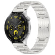 For Huawei Watch GT4 / GT3 / GT2 / GT 46mm Three Strains HW Buckle Metal Watch Band(Silver) - Watch Bands by PMC TechLife | Online Shopping South Africa | PMC TechLife