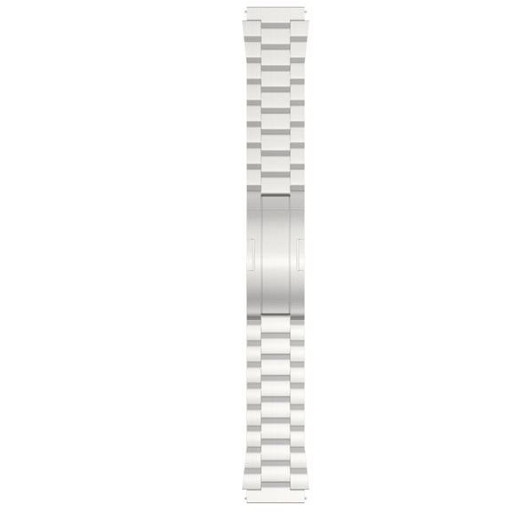 For Huawei Watch GT4 / GT3 / GT2 / GT 46mm Three Strains HW Buckle Metal Watch Band(Silver)
