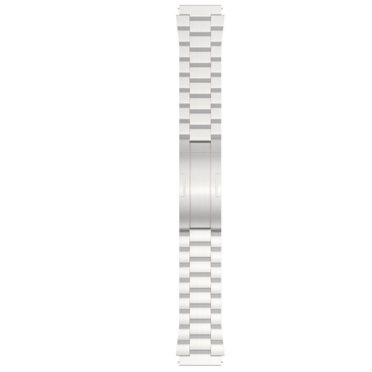 For Huawei Watch GT4 / GT3 / GT2 / GT 46mm Three Strains HW Buckle Metal Watch Band(Silver)