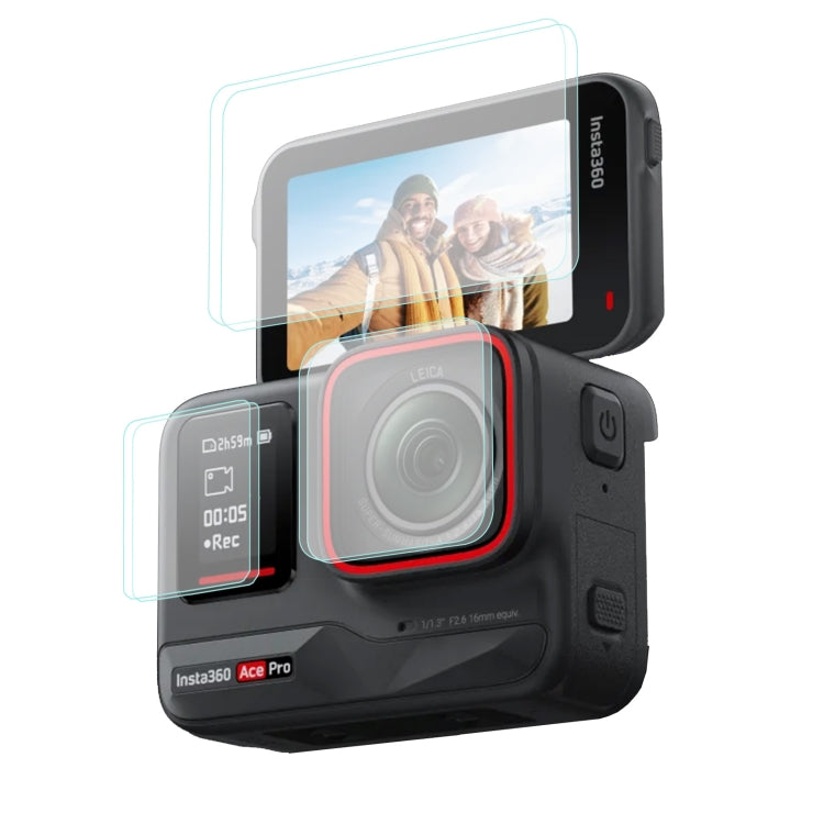 For Insta360 Ace Pro Sunnylife 3 in 1 Rear & Front Screen Lens Explosion proof Film(2 Sets) - Protective Film & Stickers by Sunnylife | Online Shopping South Africa | PMC TechLife | Buy Now Pay Later Mobicred