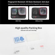 For Insta360 Ace Sunnylife 3 in 1 Rear & Front Screen Lens Explosion proof Film(1 Set)