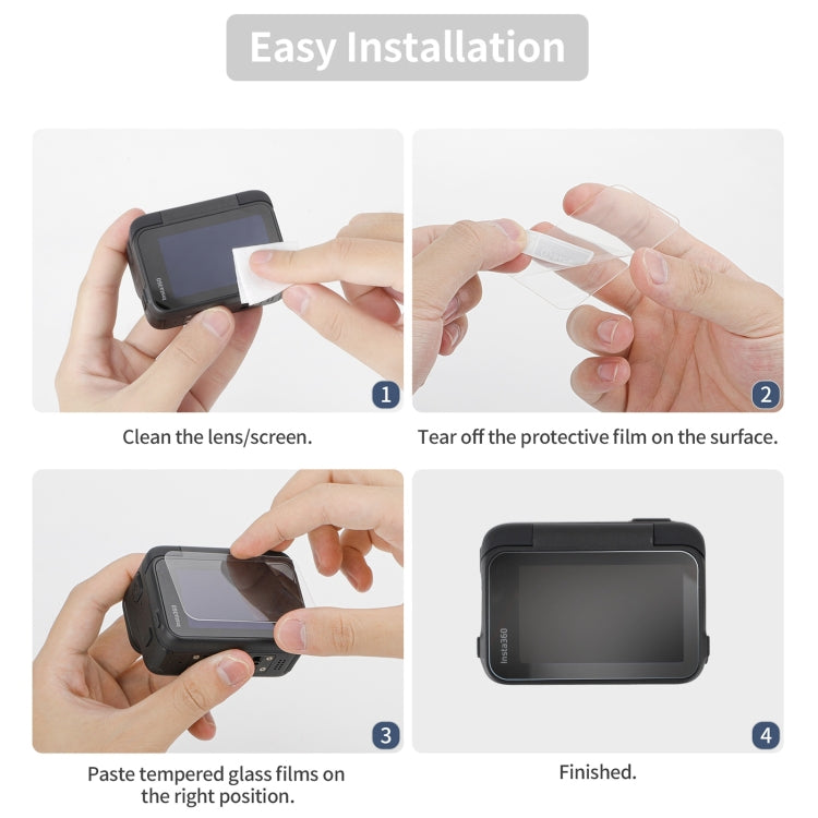 For Insta360 Ace Sunnylife 3 in 1 Rear & Front Screen Lens Explosion proof Film(2 Sets) - Protective Film & Stickers by Sunnylife | Online Shopping South Africa | PMC TechLife | Buy Now Pay Later Mobicred