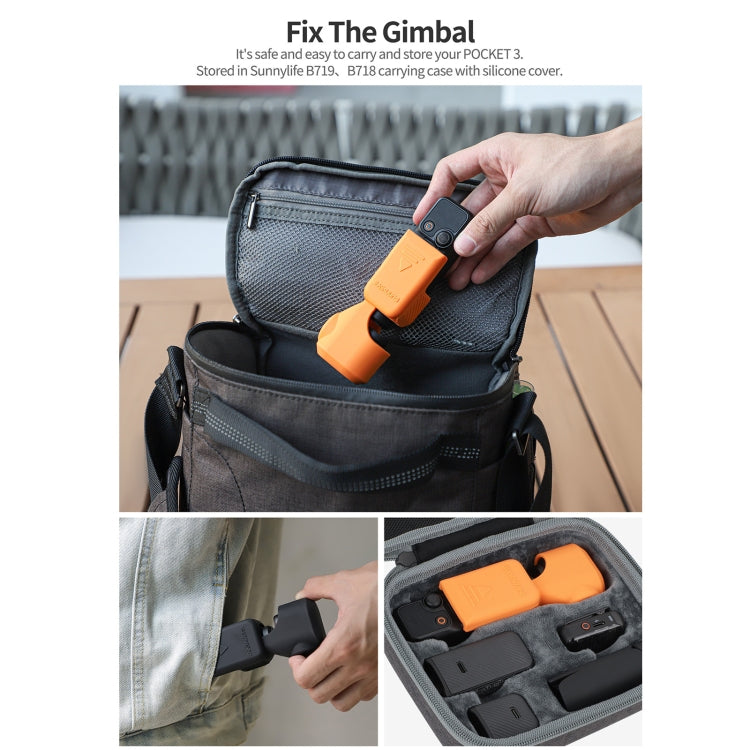 For DJI Osmo Pocket 3 Sunnylife OP3-BHT746 Silicone Protective Case(Grey White) - Case & Bags by Sunnylife | Online Shopping South Africa | PMC TechLife | Buy Now Pay Later Mobicred