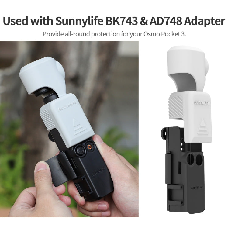 For DJI Osmo Pocket 3 Sunnylife OP3-BHT746 Silicone Protective Case(Black)