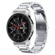 For Huawei Watch GT 4 46mm Three Strains Curved Flat Buckle Stainless Steel Watch Band(Silver)