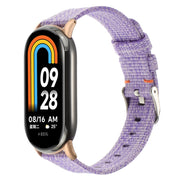 For Xiaomi Mi Band 8 Nylon Canvas Watch Band(Lavender Purple)