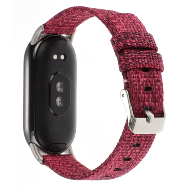 For Xiaomi Mi Band 8 Nylon Canvas Watch Band(Red) - free shipping - PMc TechLife - Order now!