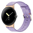 For Google Pixel Watch 2 / Pixel Watch Nylon Canvas Watch Band(Lavender Purple) - Watch Bands by PMc TechLife | Online Shopping South Africa | PMc TechLife | Buy Now Pay Later Mobicred