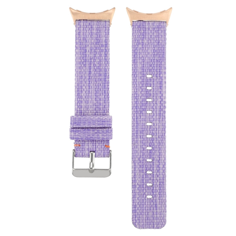 For Google Pixel Watch 2 / Pixel Watch Nylon Canvas Watch Band(Lavender Purple)