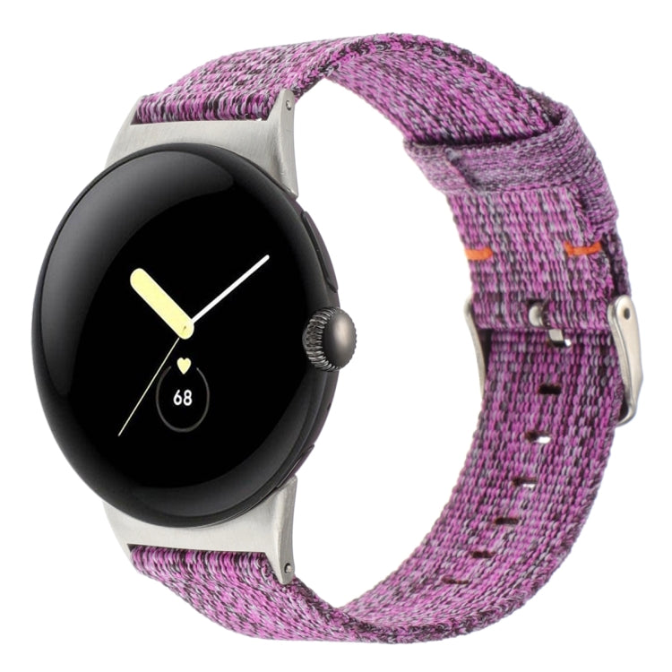 For Google Pixel Watch 2 / Pixel Watch Nylon Canvas Watch Band(Purple) - free shipping - PMc TechLife - Order now!