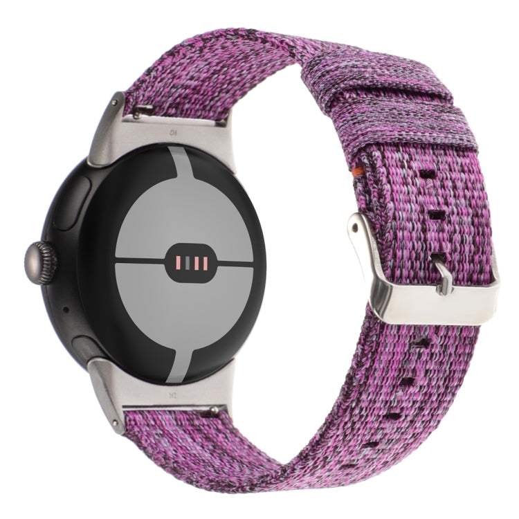 For Google Pixel Watch 2 / Pixel Watch Nylon Canvas Watch Band(Purple) - free shipping - PMc TechLife - Order now!