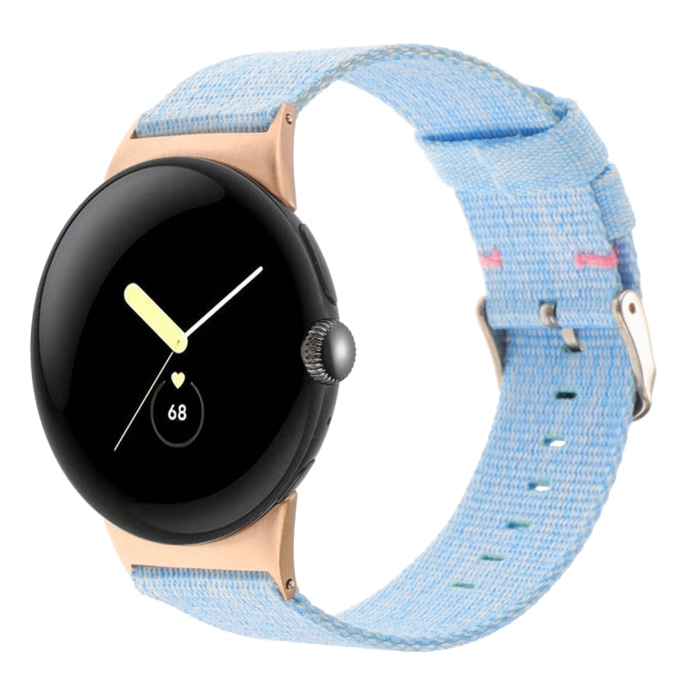 For Google Pixel Watch 2 / Pixel Watch Nylon Canvas Watch Band(Sky Blue) - free shipping - PMc TechLife - Order now!