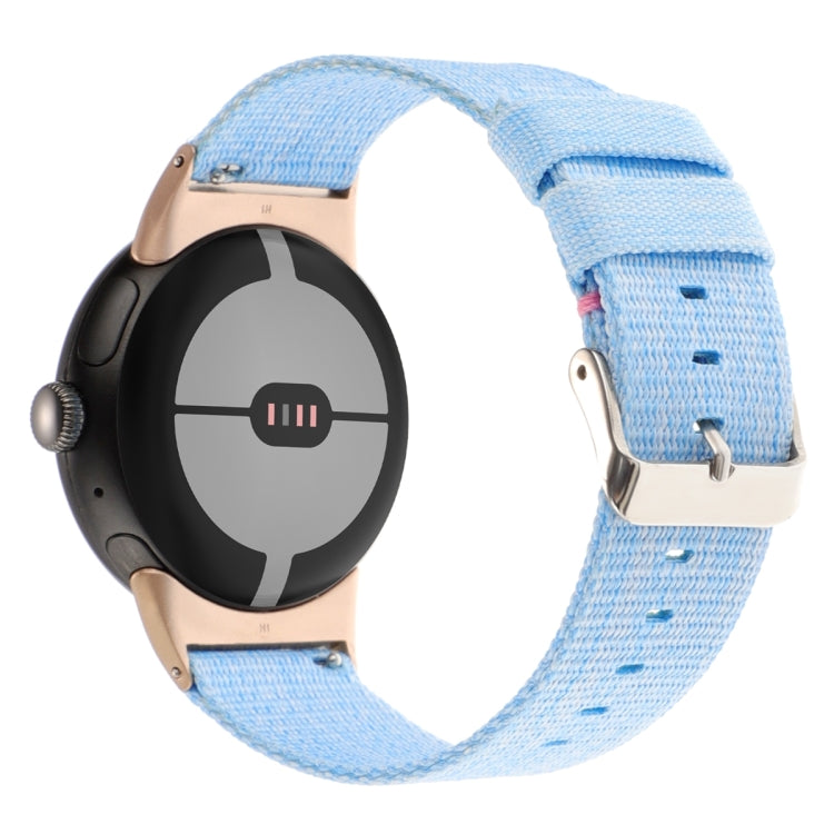 For Google Pixel Watch 2 / Pixel Watch Nylon Canvas Watch Band(Sky Blue) - free shipping - PMc TechLife - Order now!