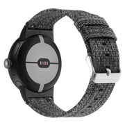 For Google Pixel Watch 2 / Pixel Watch Nylon Canvas Watch Band(Grey)