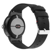 For Google Pixel Watch 2 / Pixel Watch Nylon Canvas Watch Band(Black)