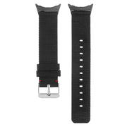 For Google Pixel Watch 2 / Pixel Watch Nylon Canvas Watch Band(Black)