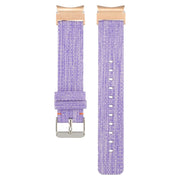 For Samsung Galaxy Watch6/6 Classic/5/5 Pro Nylon Canvas Watch Band(Lavender Purple)