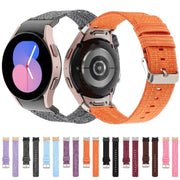 For Samsung Galaxy Watch6/6 Classic/5/5 Pro Nylon Canvas Watch Band(Lavender Purple)