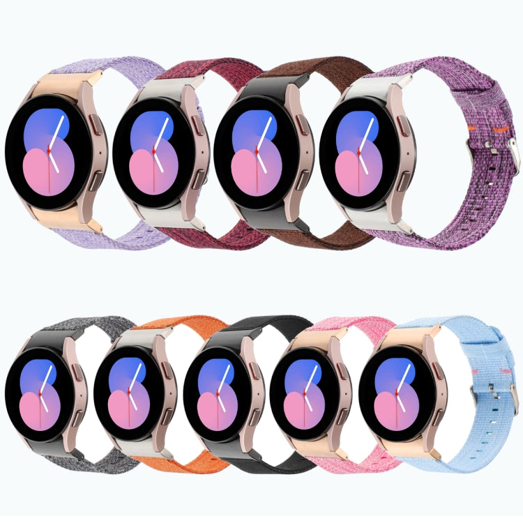 For Samsung Galaxy Watch6/6 Classic/5/5 Pro Nylon Canvas Watch Band(Lavender Purple) - free shipping - PMc TechLife - Order now!