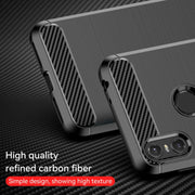 For Motorola Moto One Carbon Fiber Brushed Texture TPU Phone Case(Black)