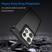 For Motorola Edge 50 Pro Carbon Fiber Brushed Texture TPU Phone Case(Black)