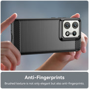 For Motorola Edge 50 Pro Carbon Fiber Brushed Texture TPU Phone Case(Black)