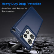 For Motorola Edge 50 Pro Carbon Fiber Brushed Texture TPU Phone Case(Blue)