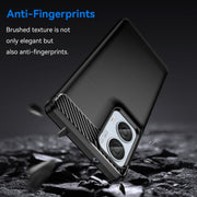 For Motorola Moto Edge 50 Fusion Carbon Fiber Brushed Texture TPU Phone Case(Black)