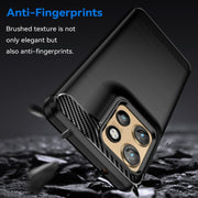 For Motorola Edge 50 Neo Carbon Fiber Brushed Texture TPU Phone Case(Black)
