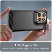For Motorola Edge 50 Neo Carbon Fiber Brushed Texture TPU Phone Case(Black)