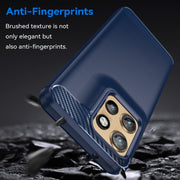 For Motorola Moto S50 Carbon Fiber Brushed Texture TPU Phone Case(Blue)