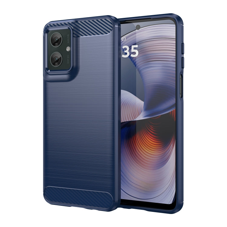 For Motorola Moto G55 5G Carbon Fiber Brushed Texture TPU Phone Case(Blue) - free shipping - PMC TechLife - Order now!