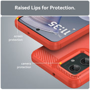 For Motorola Moto G55 5G Carbon Fiber Brushed Texture TPU Phone Case(Red)