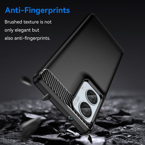 For Motorola S50 Neo Carbon Fiber Brushed Texture TPU Phone Case(Black)