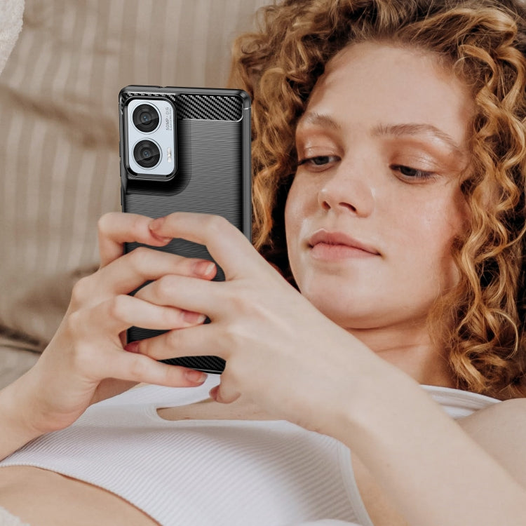 For Motorola S50 Neo Carbon Fiber Brushed Texture TPU Phone Case(Black) - free shipping - PMC TechLife - Order now!